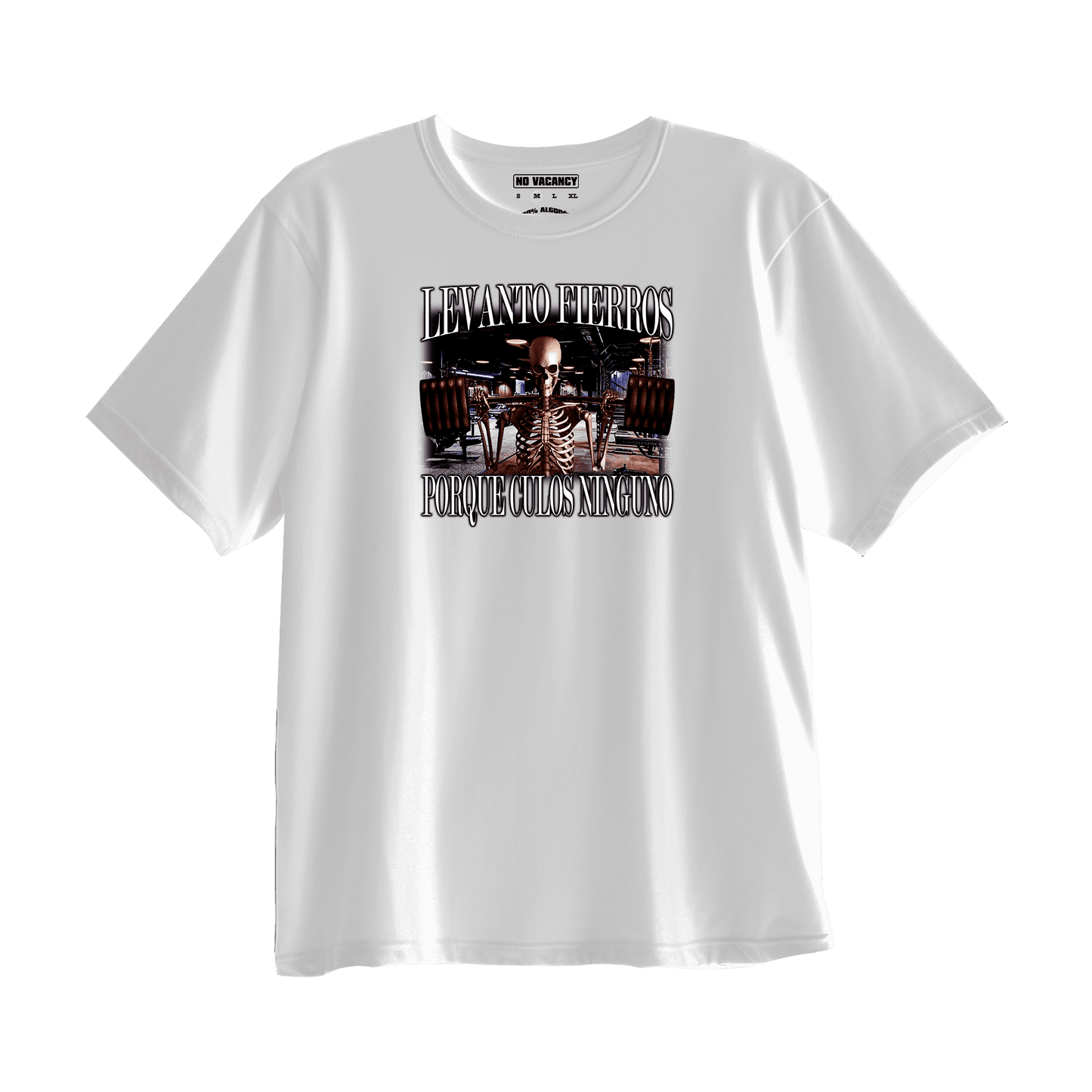 T-shirt Oversized Calaca Gym Levanto fierros porque culos ninguno