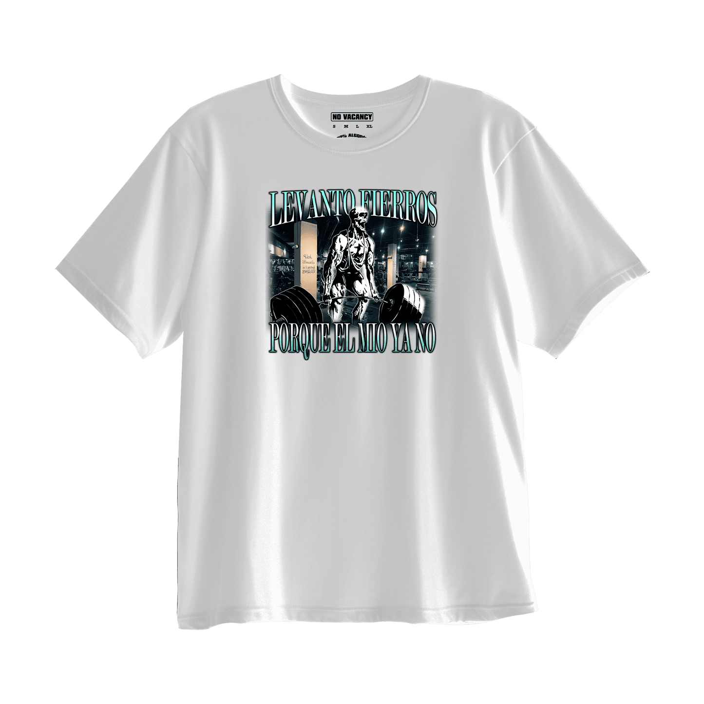 T-shirt Oversized Calaca Gym Levanto fierros porque el mio ya no