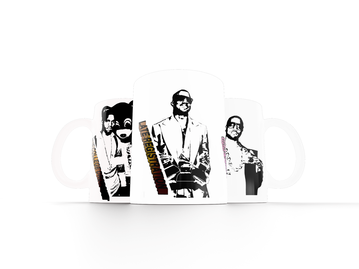 4 mugs life of kanye color