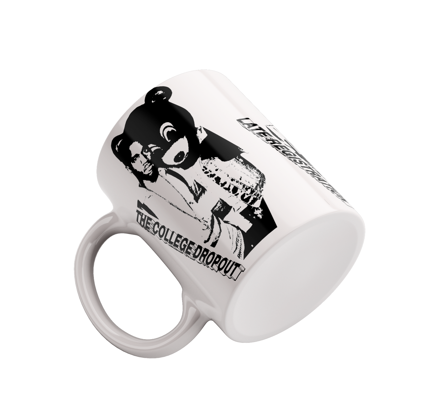 4 mugs life of kanye black and white