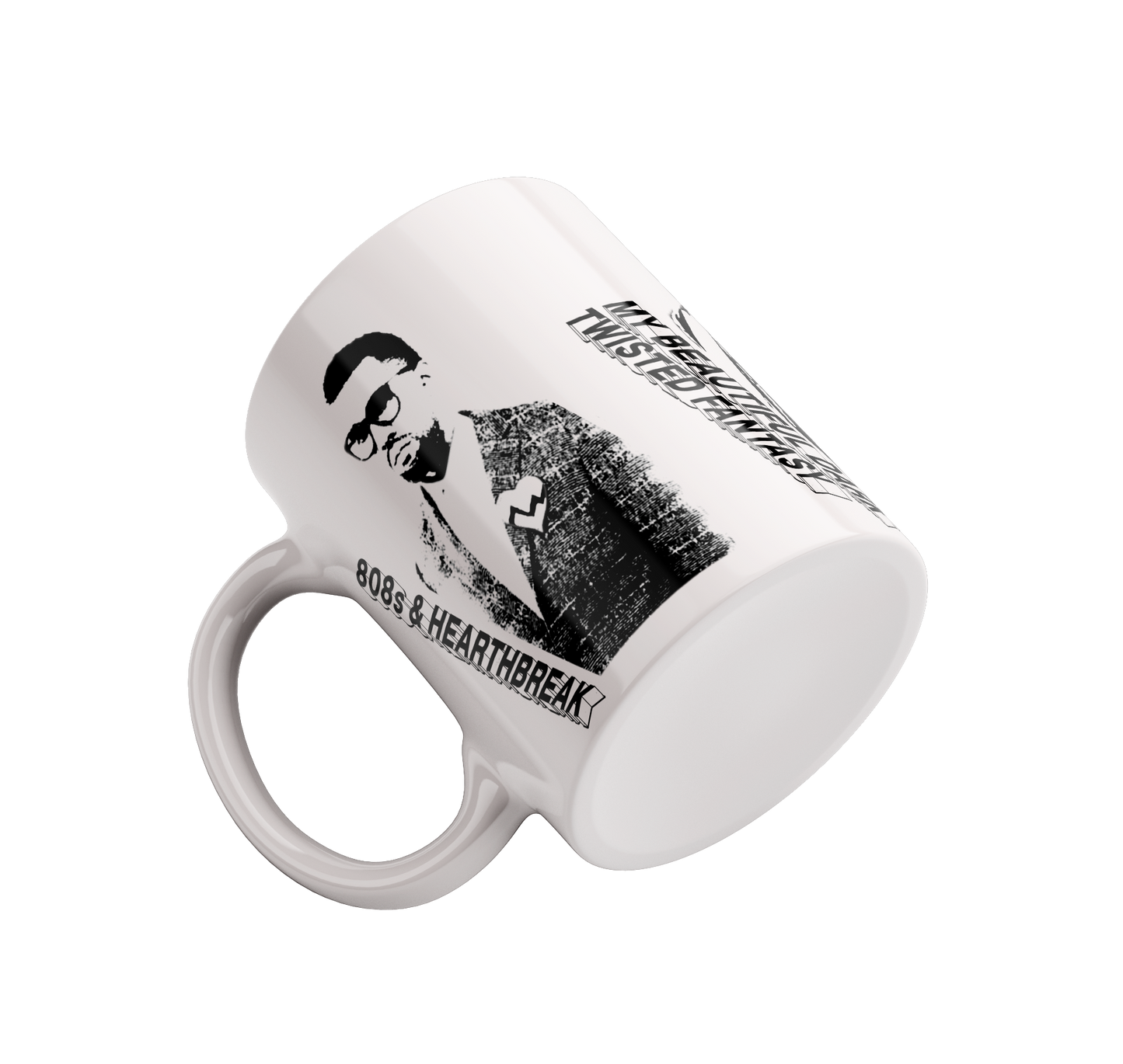 4 mugs life of kanye black and white