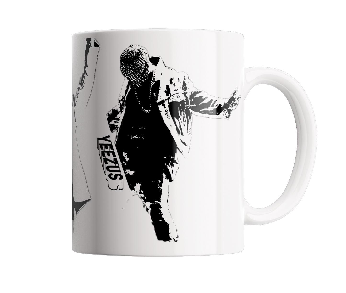4 mugs life of kanye black and white