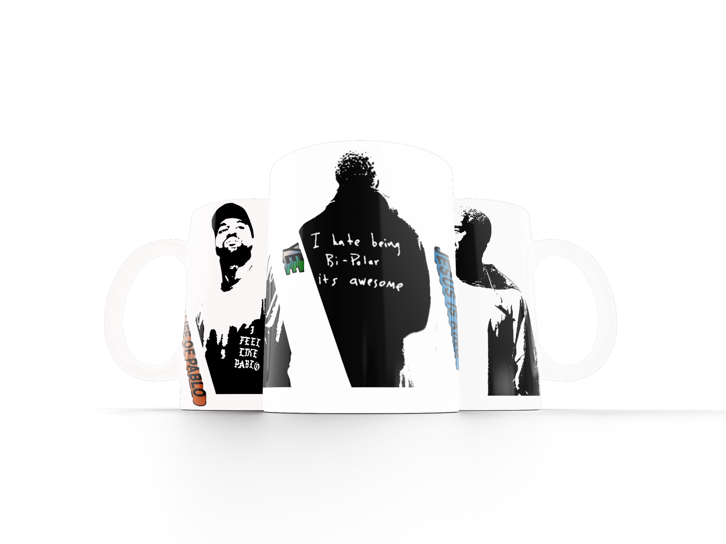 4 mugs life of kanye color
