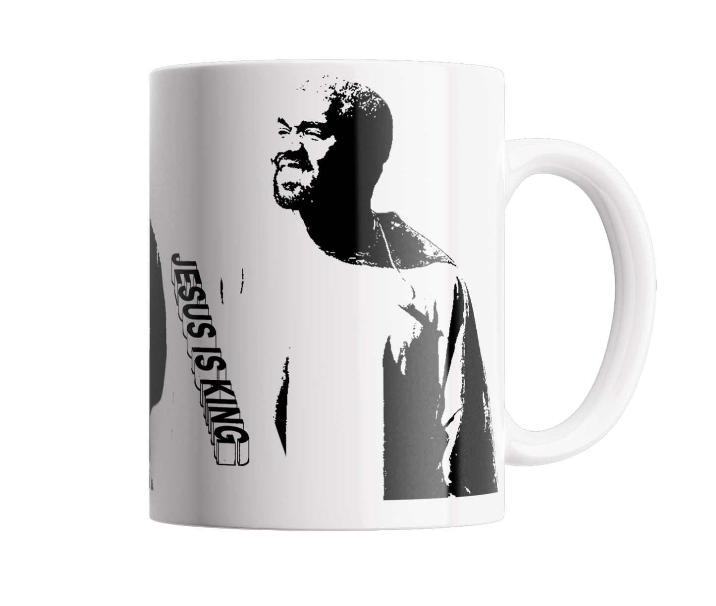 4 mugs life of kanye black and white