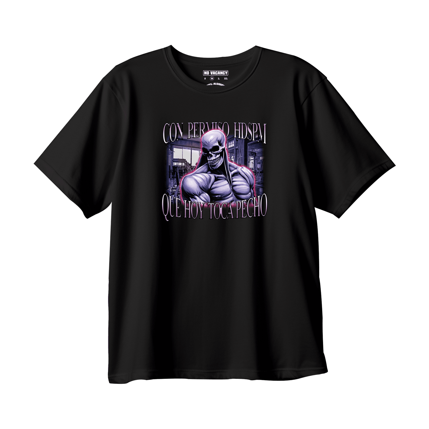 T-shirt Oversized Calaca Gym Toca Pecho