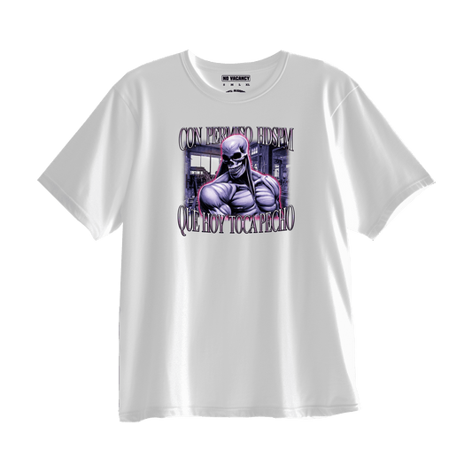 T-shirt Oversized Calaca Gym Toca Pecho