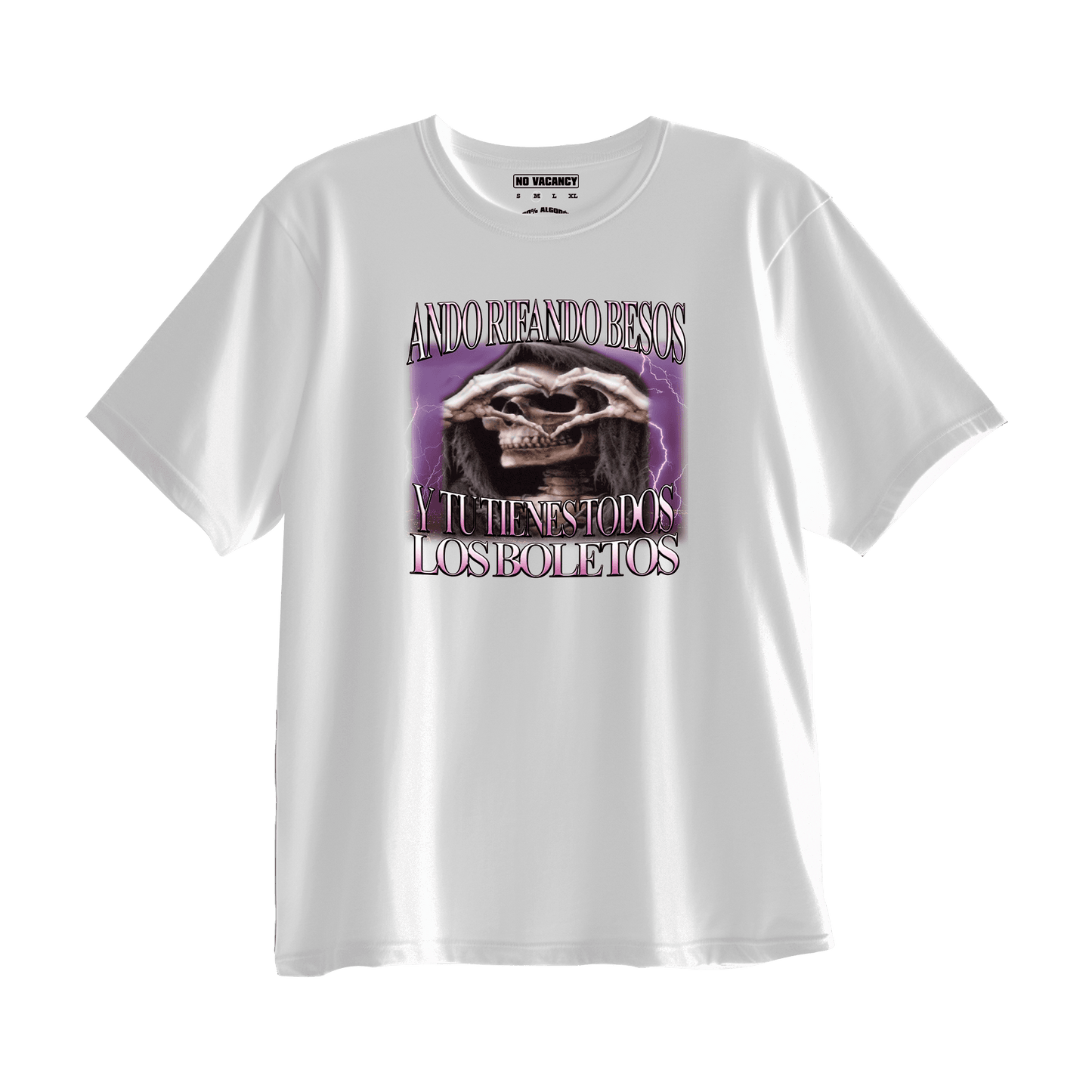 T-shirt Oversized Calaca Ando Rifando Besos