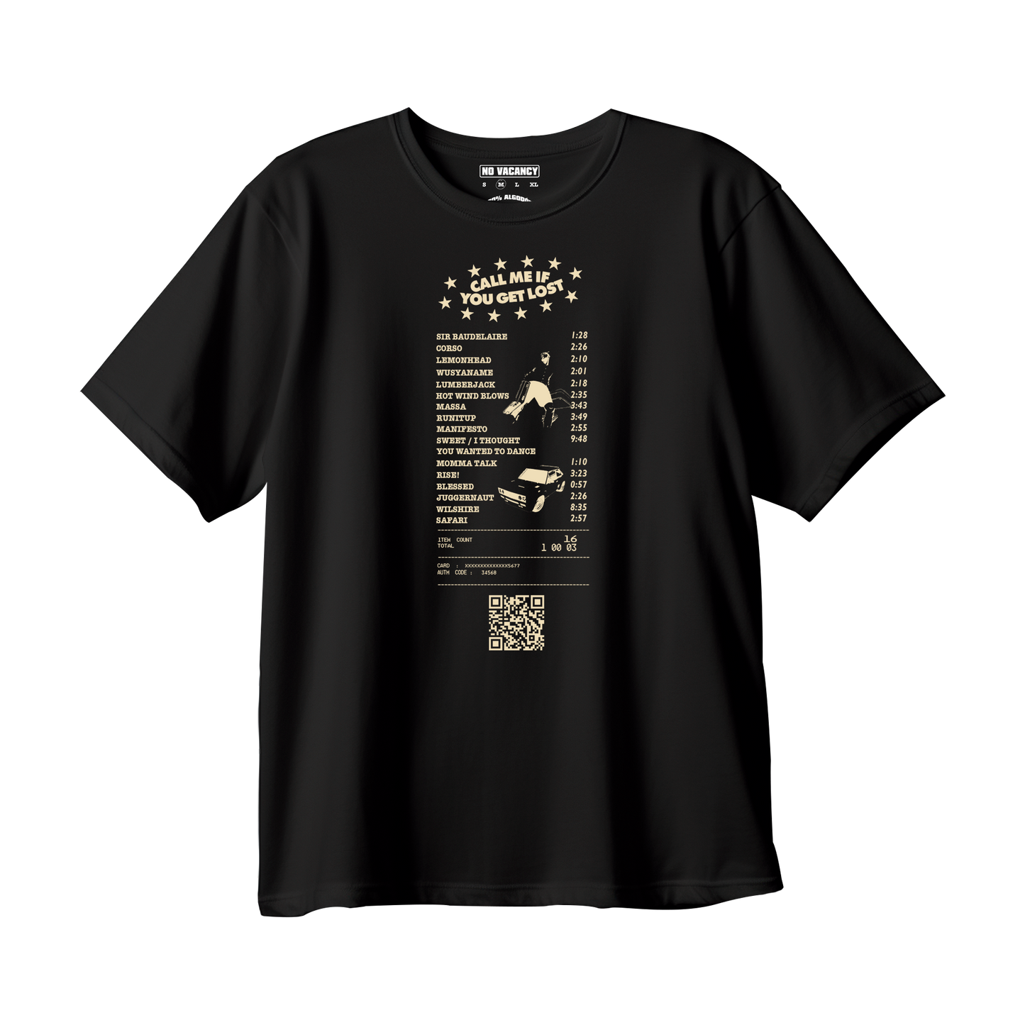 T-shirt Oversized ticket Call Me If You Get Lost Tyler