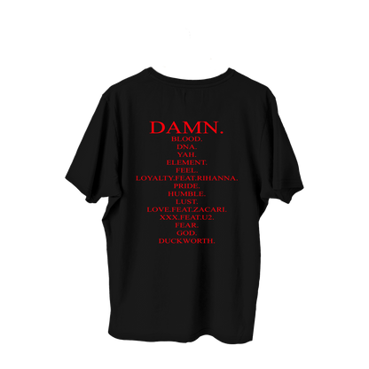 T-shirt DAMN. Tracklist