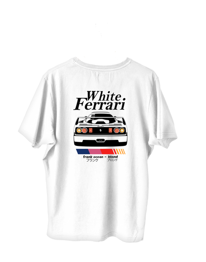 T-shirt White Ferrari Frank Ocean