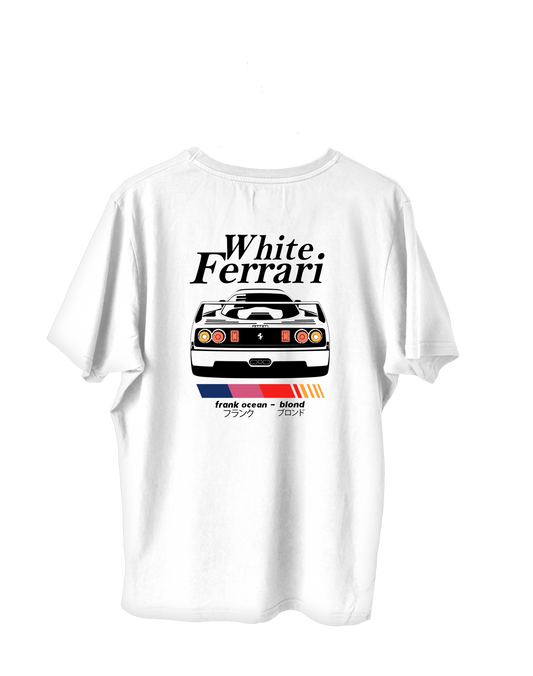 T-shirt White Ferrari Frank Ocean