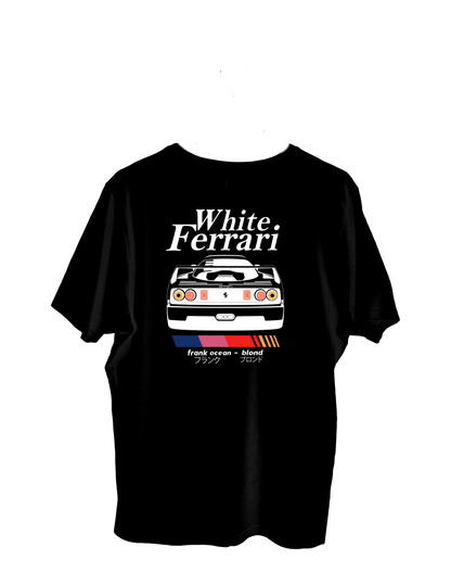 T-shirt White Ferrari Frank Ocean