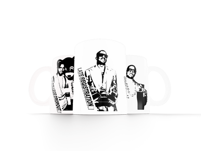 4 mugs life of kanye black and white
