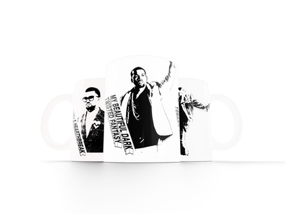 4 mugs life of kanye black and white