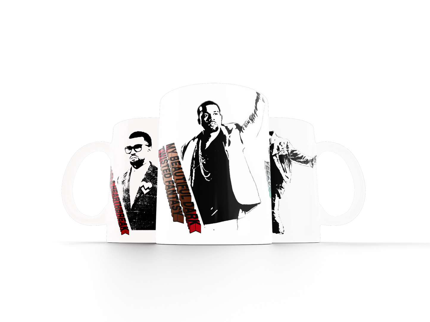 4 mugs life of kanye color