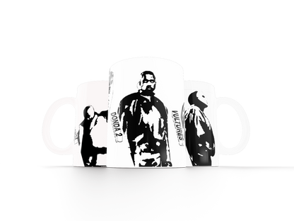4 mugs life of kanye black and white
