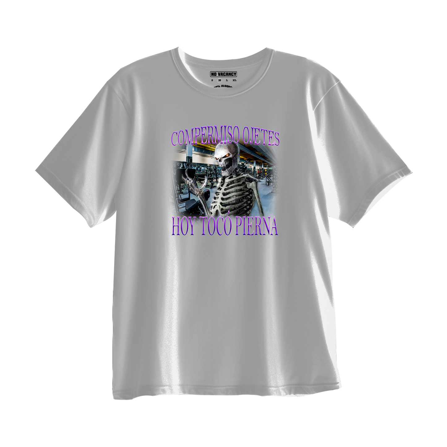 T-shirt Oversized Calaca Gym Hoy Toca Pierna
