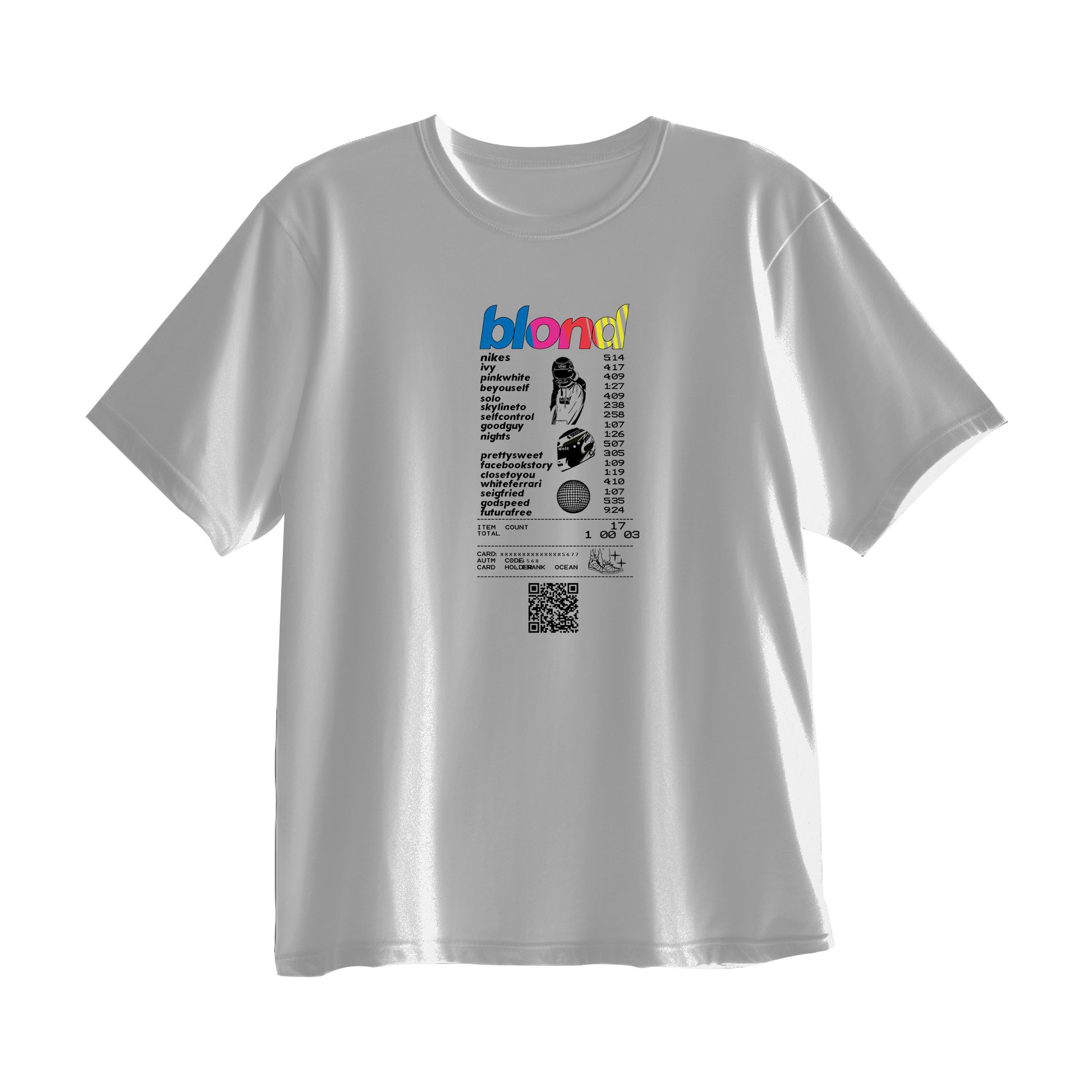 T shirt Oversized ticket blond frank ocean Negro S